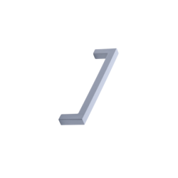 Handle SQUARE 10 w/texture used on interior furniture.