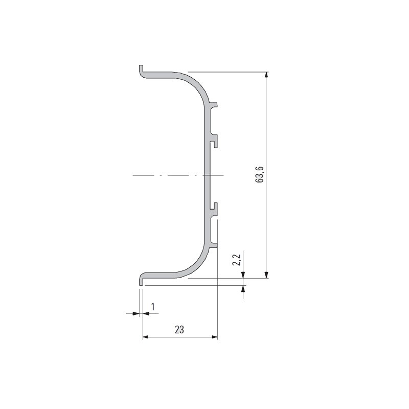 Úchytkový profil C horizontální