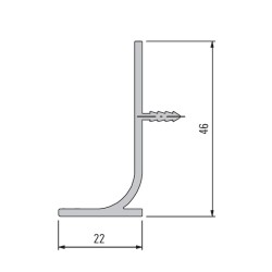 Vertical J-shaped handle...