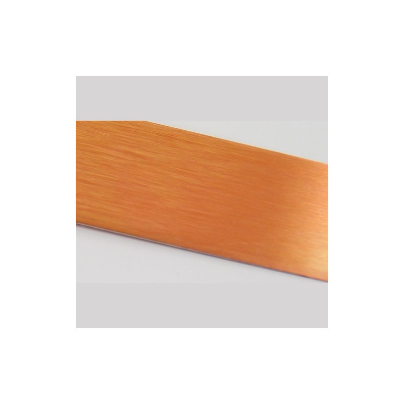 Finely brushed copper - Kick plate sheet 5 mm thick