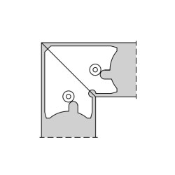 Rohová spojka velká, zinkováno