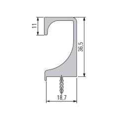Úchytkový profil, narážecí,...