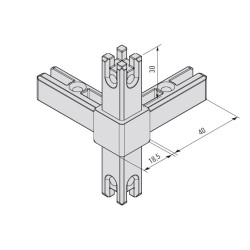 Rohová spojka 4-stranná...