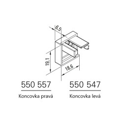 Osvětlovací profil, koncovka