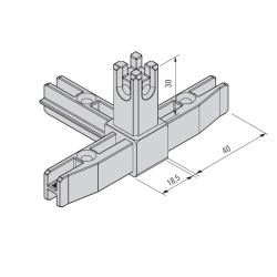 Rohová spojka 4-stranná...